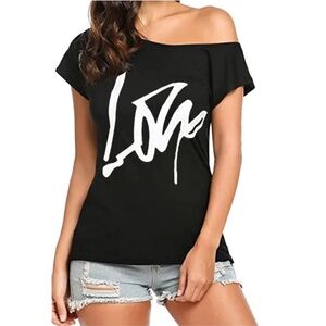 Black Graphic Women's Top